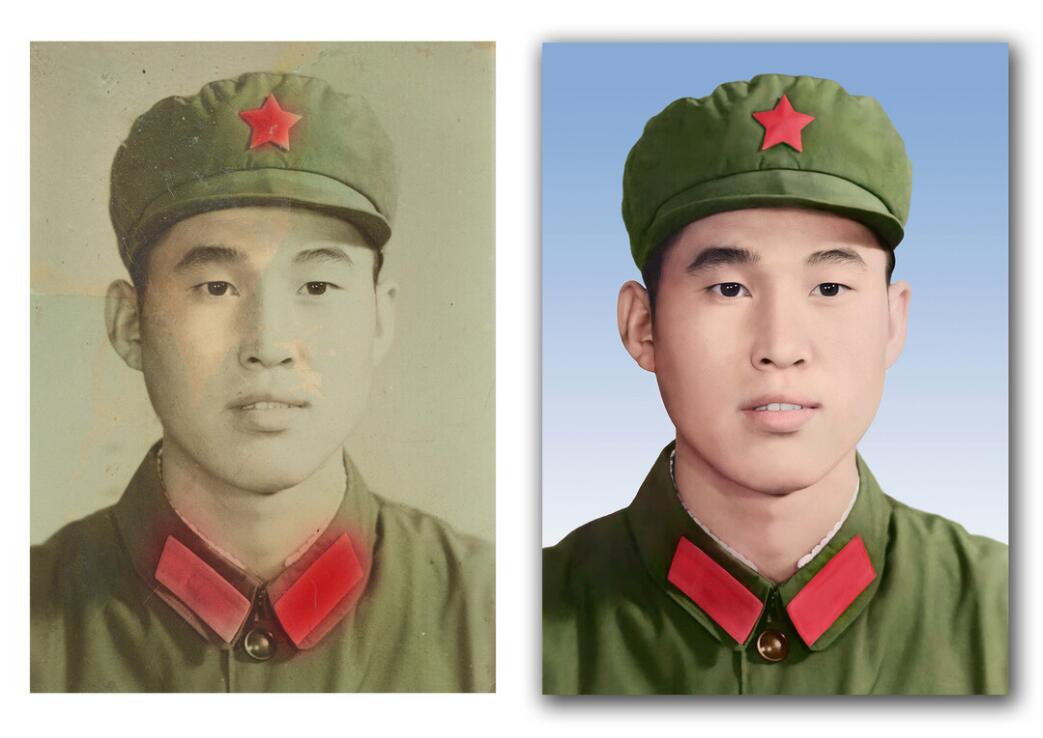 梅里斯达斡尔族破损照片修复-18